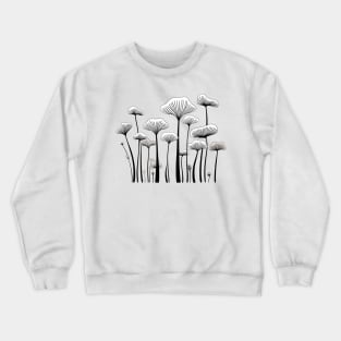 Nordic wild Mushrooms one line art Crewneck Sweatshirt